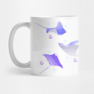 Seamless pattern of watercolor stingray fish Mug